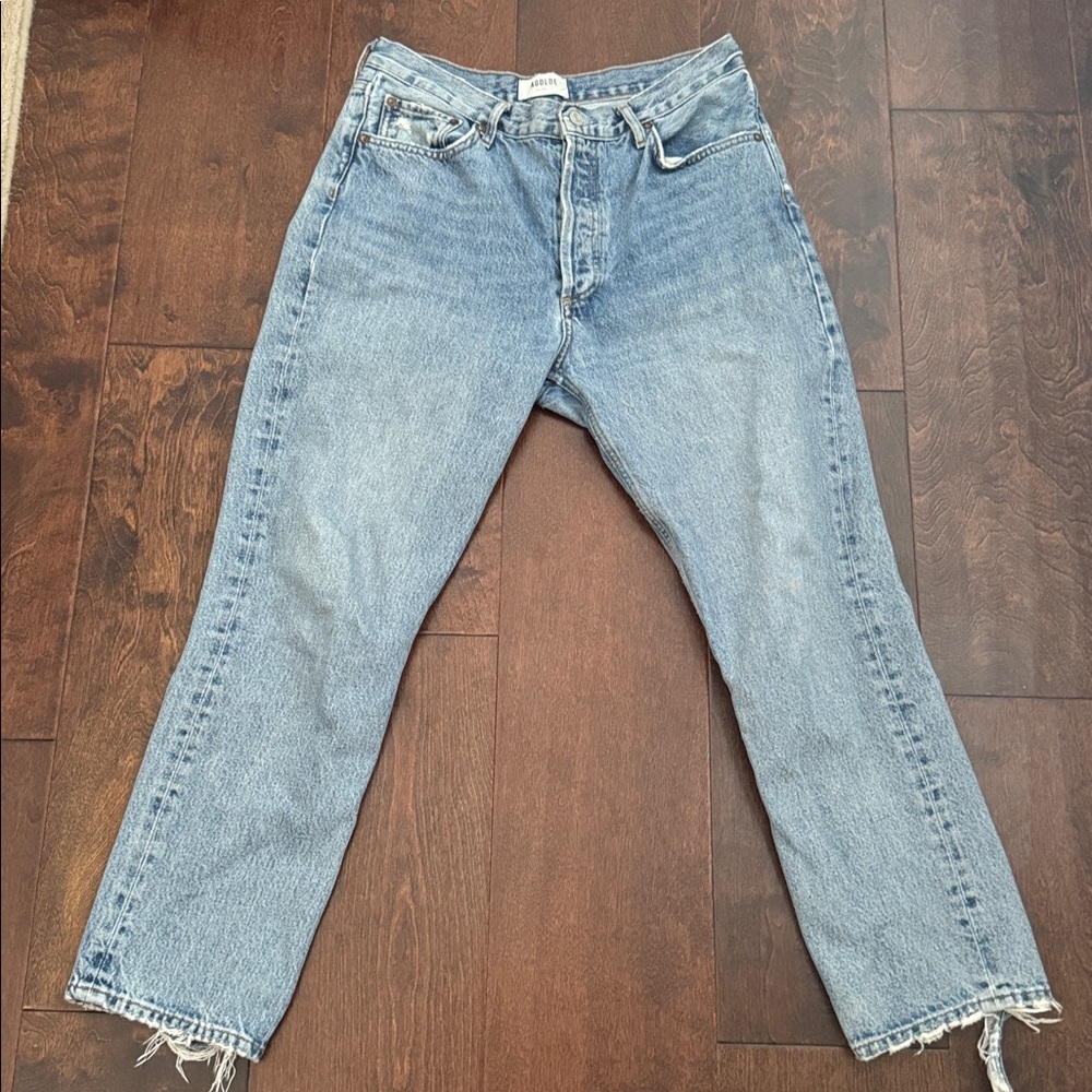 Agolde Riley High Rise Straight Crop Jeans 30 - Picture 2 of 11